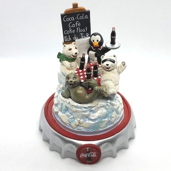 Coca-Cola Polar Bears Coca-Cola Cafe Domed Globe Limited Edition Frankli… - Picture 9 of 14